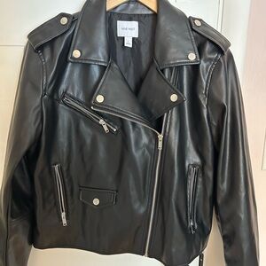 Nine West Black Leather Jacket